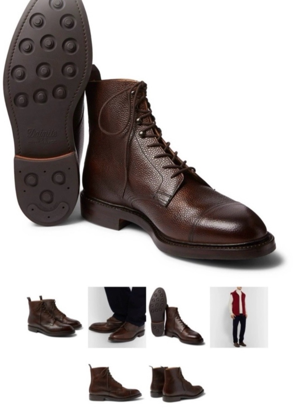 Purdey Men’s British Made Grain Leather Boots